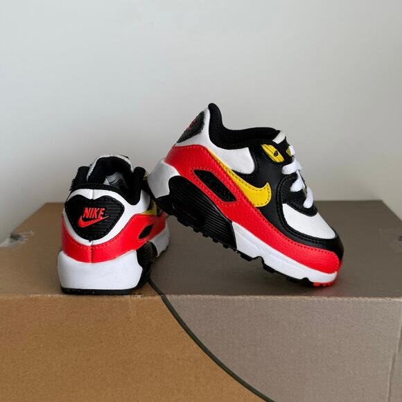 Nike Air Max 90 'Chrome Yellow/Crimson Toddler Sneakers SZ C